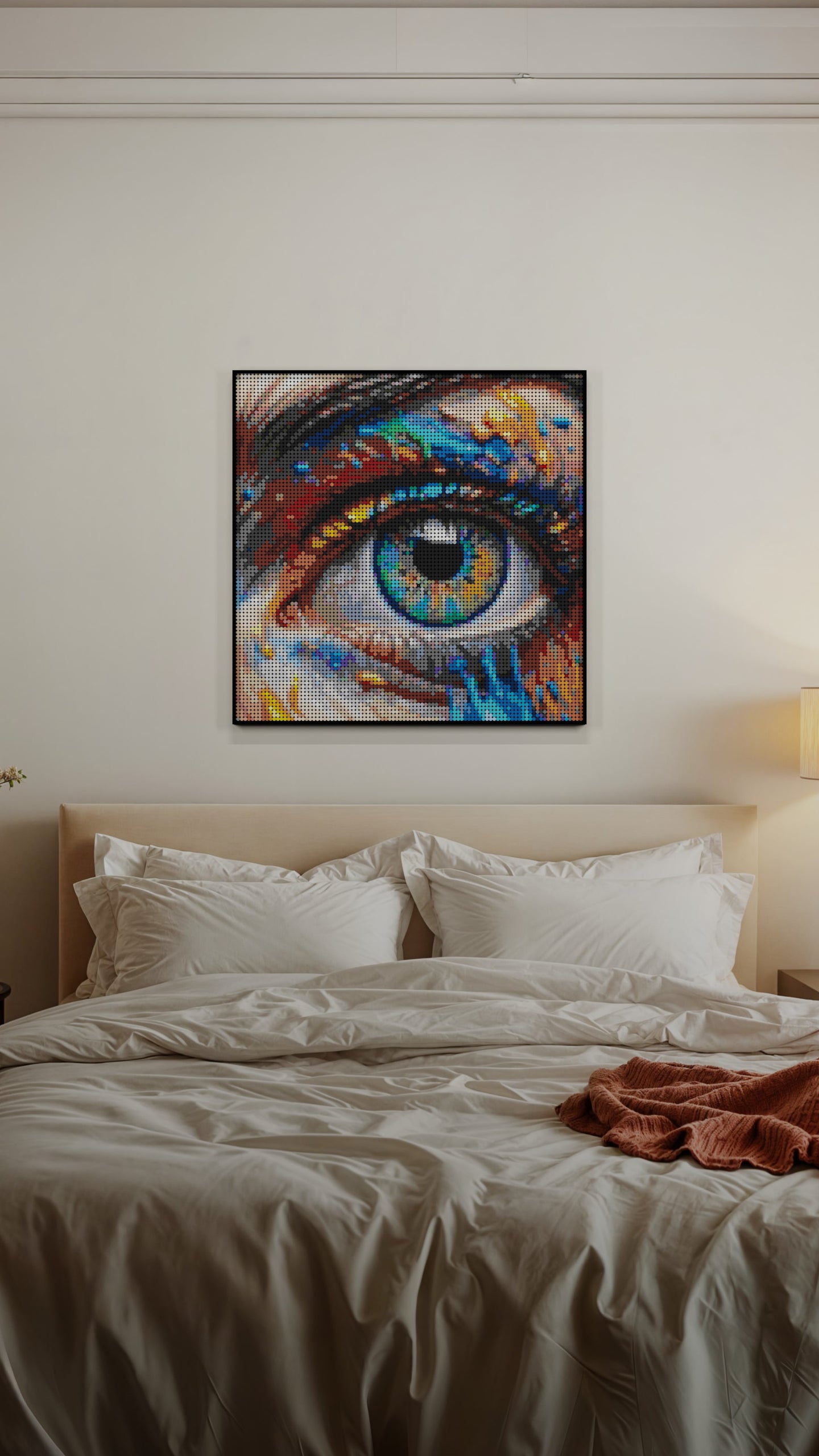 Looking for Art LEGO® Style mosaic wall art made from colorful plastic bricks